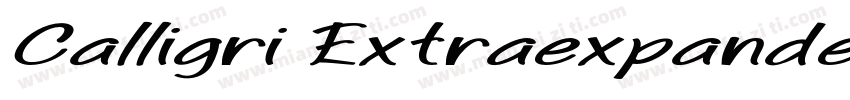 Calligri ExtraexpandedBoldIt字体转换